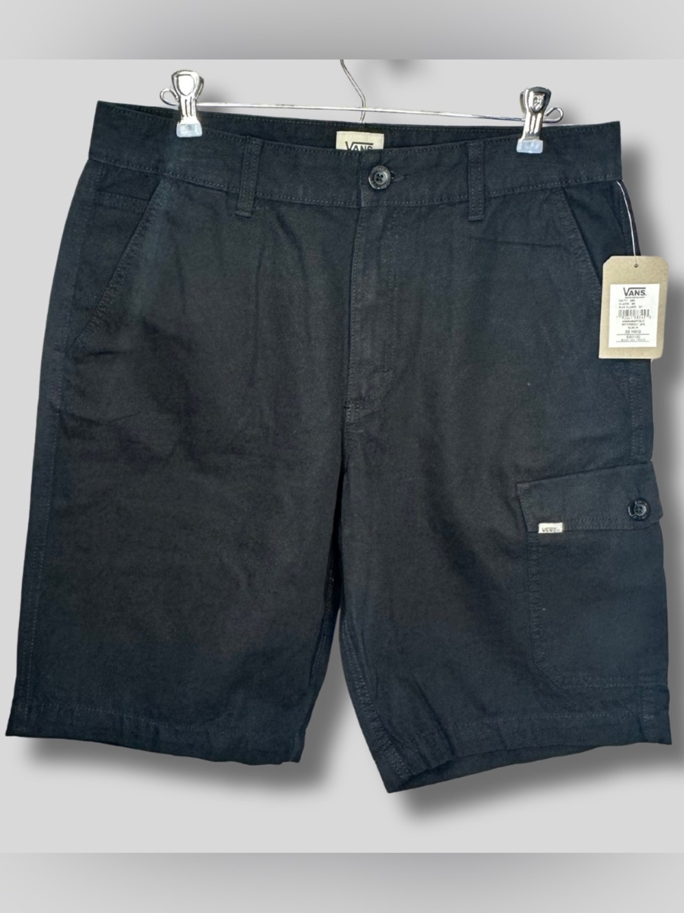 Vans Intersect 2-K Cargo Shorts Men’s 32 Black NWT